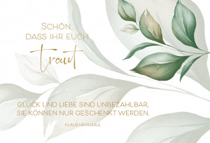 Glückwunschkarte zur Hochzeit - Schön, dass ihr euch traut