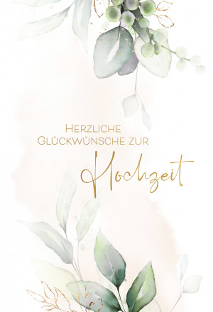 Glückwunschkarte - Herzliche Glückwünsche zur Hochzeit