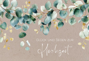 Glückwunschkarte - Glück und Segen zur Hochzeit
