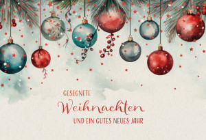 Weihnachtskarte - Gesegnete Weihnachten und ein gutes neues Jahr