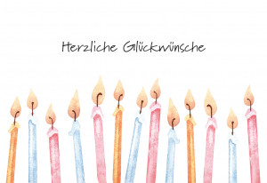 Geburtstagskarte - Herzliche Glückwünsche