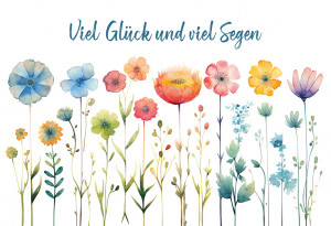 Geburtstagskarte - Viel Glück und viel Segen