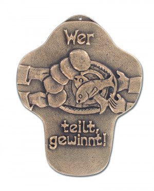 Kommunionkreuz aus Bronze