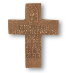 Bronzekreuz Taufe