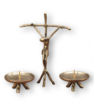 Bronzekreuzgarnitur - Papstkreuz