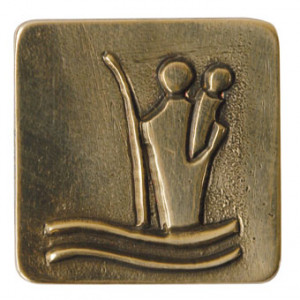 Bronzeplakette Christophorus