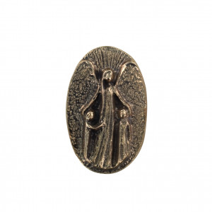 Bronzeplakette Schutzengel