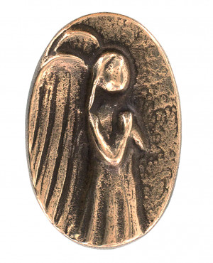 Bronzeplakette Engel