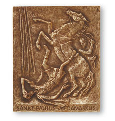 Bronzeheiligenrelief Paulus - Paul