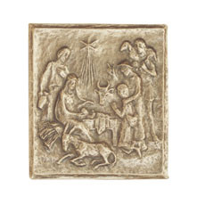 Bronzeweihnachtsrelief Geburt Christi