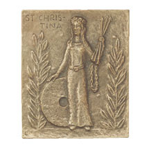 Bronzeheiligenrelief Christina