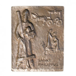 Bronzeheiligenrelief Philippus - Philipp