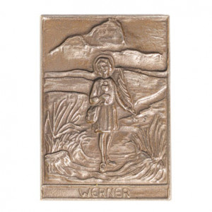 Bronzenamensplakette Werner