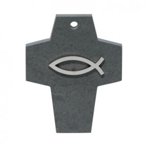 Schieferkreuz Fisch
