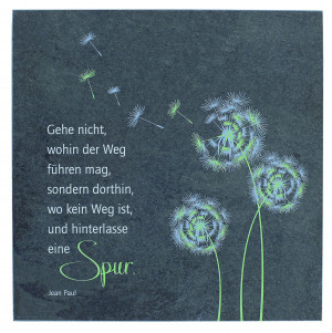 Schieferrelief Pusteblume