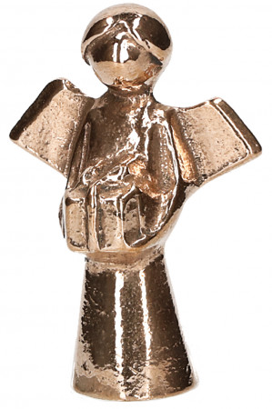 Bronzefigur - Engel mit Geschenk