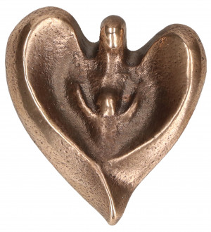 Engel-Handschmeichler aus Bronze - Hör in dein Herz, ich spreche dort mit dir