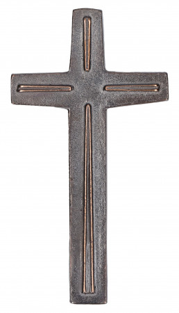 Wandkreuz aus Bronze - Strahlen