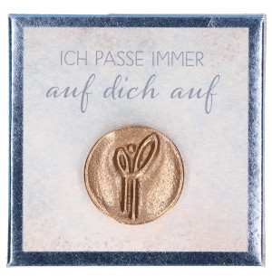 Engel-Plakette aus Bronze - Ich passe immer auf dich auf