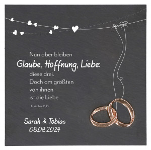 Schieferrelief zur Hochzeit