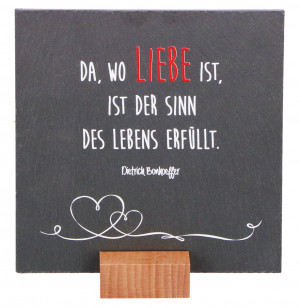 Schiefertafel - Da, wo Liebe ist...