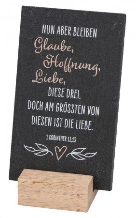 Schiefertafel - Glaube, Hoffnung, Liebe