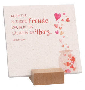 Natursteintafel - Die Freude