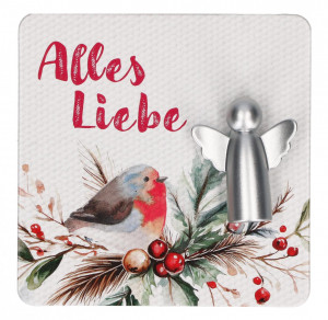 Engelfigur aus Metall - Alles Liebe