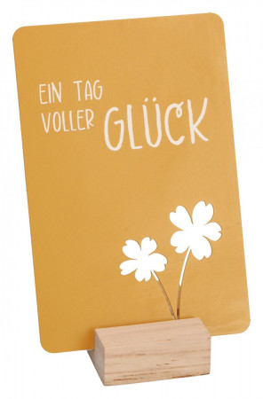 Metalltafel zum Aufstellen - Ein Tag voller Glück
