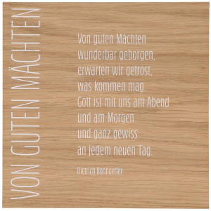 Holztafel aus Eiche - Von guten Mächten