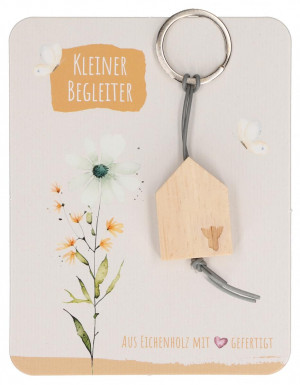 Holz-Schlüsselanhänger - Kleiner Begleiter
