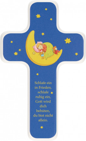 Kinderholzkreuz - Schlafe ein in Frieden...