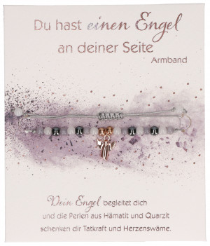 Edelstein-Armband - Du hast einen Engel an deiner Seite