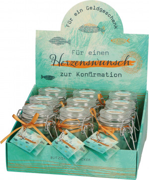 Display für ein Geldgeschenk - Für einen Herzenswunsch zur Konfirmation