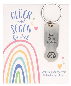 Schlüsselanhänger mit Einkaufswagenlöser Glück und Segen für dich