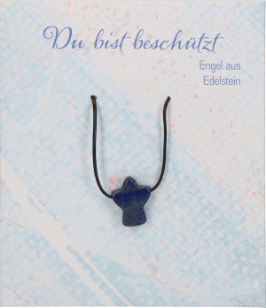 Textilband mit Engel-Edelstein-Anhänger Du bist beschützt