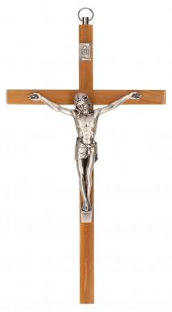 Holzkreuz mit Metallkorpus