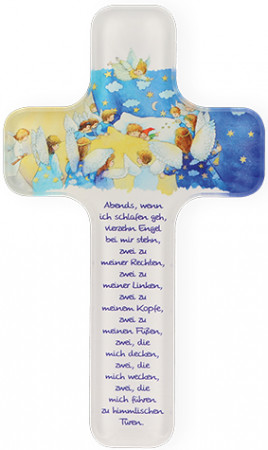 Kinderkreuz aus Acryl - Vierzehn Engel