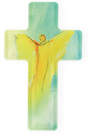 Acrylglas-Kreuz - Dein Engel - 8,5 x 14 cm
