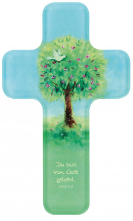 Kinderkreuz - Lebensbaum aus Acrylglas