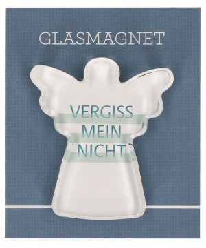 Engel-Glasmagnet - Vergissmeinnicht