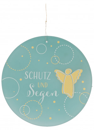 Glasrelief zum Aufhängen - Schutz und Segen