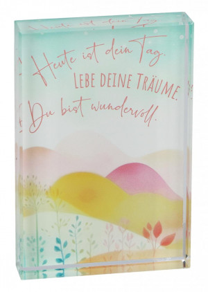 Glasquader zum Aufstellen - Wünsche für dich