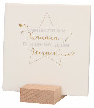 Porzellantafel zum Aufstellen - Weg zu den Sternen