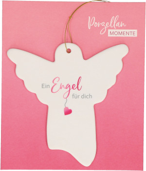 Engel-Anhänger aus Porzellan - Ein Engel für dich