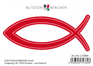 Autoaufkleber Fisch - rot