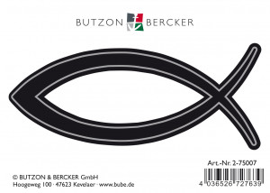 Autoaufkleber Fisch - schwarz