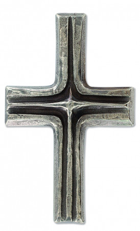 Schmuckkreuz aus Neusilber