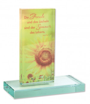 Glasstele - Sommer des Lebens