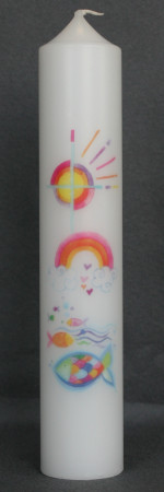 Symbolkerze Druckmotiv 250x60 mm
